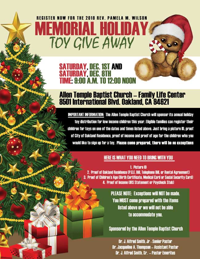 Rev Pamela M Wilson Memorial Toy Drive Web