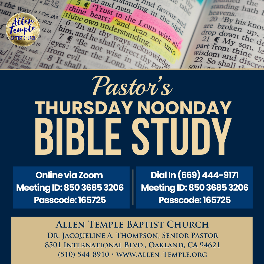 Pastor's Noonday Bible Study