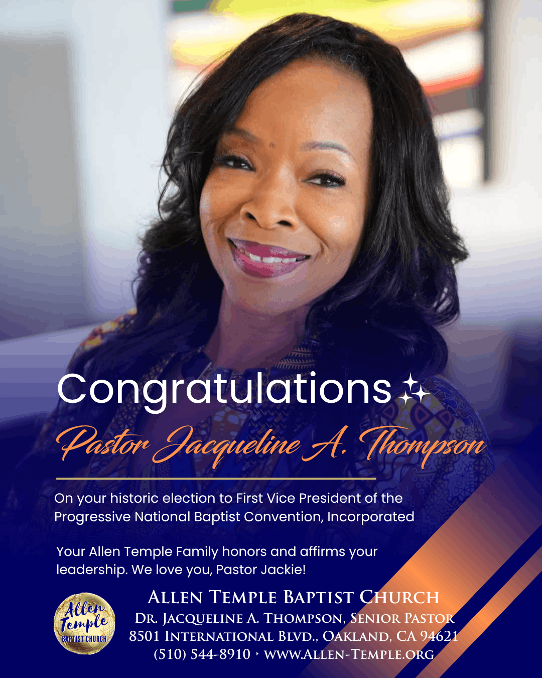 Blue and Gold Modern Congratulations and Success Instagram Post 1