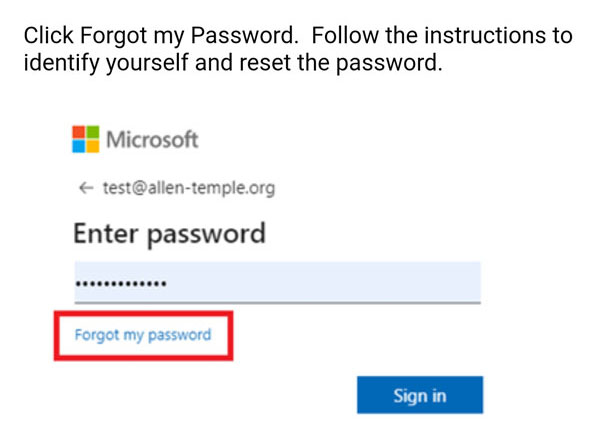 reset office 365 password