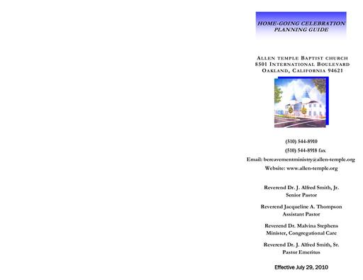 Home-Going Celebration Planning Guide