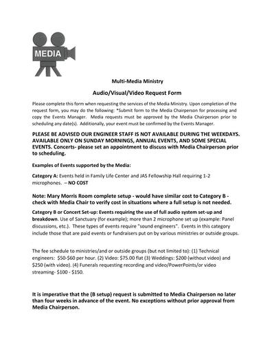 Media Request Form
