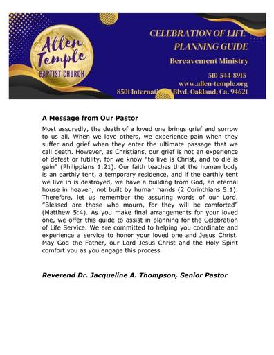 Celebration of Life Planning